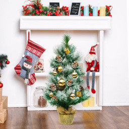 Costway Snow Flocked Artificial Christmas Pine Tree with Pine Cones 2ft - Green - Wilko - thumbnail 3