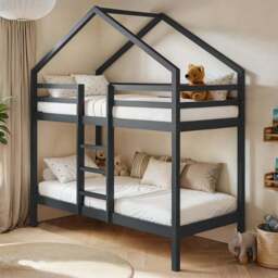 Flair Grey Wooden Nest House Bunk Bed - Size: Single - Wilko - thumbnail 1