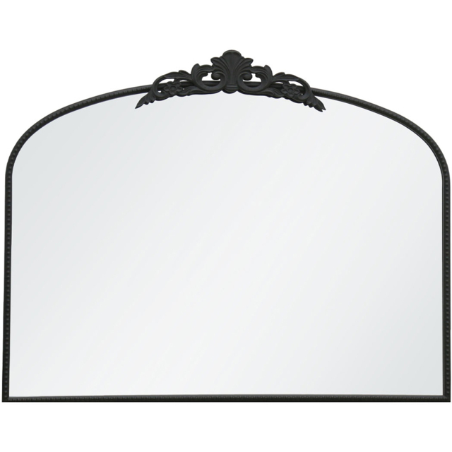 The Crown Black Arched Metal Wall Mirror 102 x 80cm - MirrorOutlet - Wilko - image 1