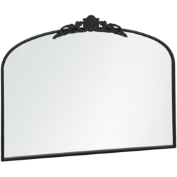 The Crown Black Arched Metal Wall Mirror 102 x 80cm - MirrorOutlet - Wilko - thumbnail 4