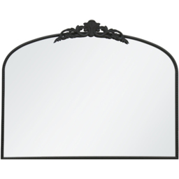 The Crown Black Arched Metal Wall Mirror 102 x 80cm - MirrorOutlet - Wilko - thumbnail 1