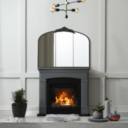 The Crown Black Arched Metal Wall Mirror 102 x 80cm - MirrorOutlet - Wilko - thumbnail 6
