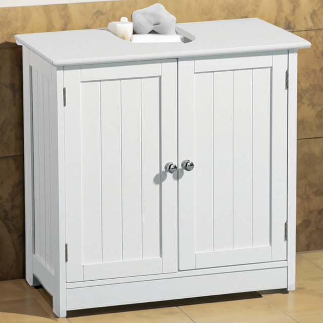 Premier Housewares Portland Under Sink Cabinet - Size: 60 x 30 x 60cm - White - Wilko - image 1