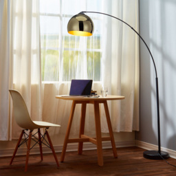 Teamson Home Arquer Gold Shade Black Marble Arc Floor Lamp - Size: 170.0 x 30.0 x 110.2cm - Wilko - thumbnail 3