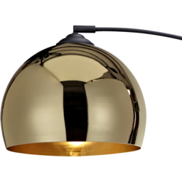 Teamson Home Arquer Gold Shade Black Marble Arc Floor Lamp - Size: 170.0 x 30.0 x 110.2cm - Wilko - thumbnail 4