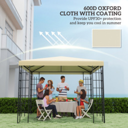 Outsunny 3 x 3m Gazebo Canopy Replacement Cover - Cream - Wilko - thumbnail 7