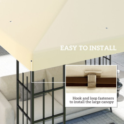 Outsunny 3 x 3m Gazebo Canopy Replacement Cover - Cream - Wilko - thumbnail 6