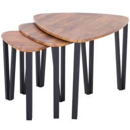 Portland Steel Nest of Tables Set of 3 - Size: 56 x 542 x 455cm - Multi - Wilko - thumbnail 4