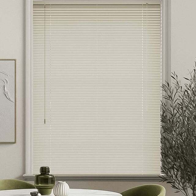 New Edge Blinds PVC Venetian Blind Cream 155cm - Size: W 155 x D 152cm - Wilko - image 1