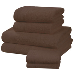 Rapport Home Chatsworth Super Soft 600gsm Combed Cotton Brown Bath Towel - Size: 4 x 70 x 120cm - Wilko - thumbnail 1