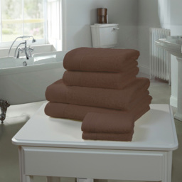 Rapport Home Chatsworth Super Soft 600gsm Combed Cotton Brown Bath Towel - Size: 4 x 70 x 120cm - Wilko - thumbnail 3