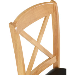 Seconique Mason Set of 2 Brown Oak Varnish Dining Chair - Wilko - thumbnail 7