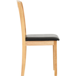 Seconique Mason Set of 2 Brown Oak Varnish Dining Chair - Wilko - thumbnail 6