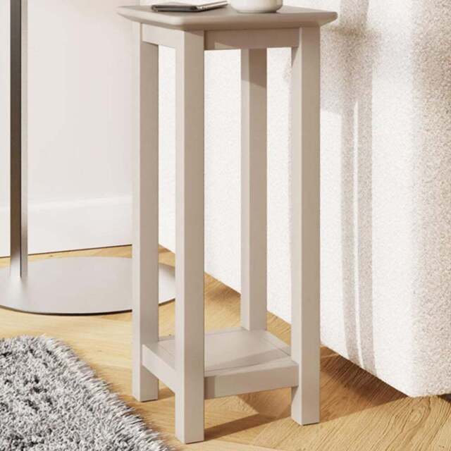 FWStyle Palma Putty Ready Assembled Side Lamp Table - Size: 55 x 24 x 24cm - Brown - Wilko - image 1