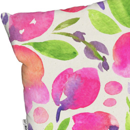 Benjamin Tate Design Pink Floral Outdoor Cushion 45 x 45cm - Size: 45 x 45 x 10cm - Wilko - thumbnail 3
