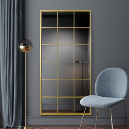 The Fenestra Gold Window Leaner Wall Mirror 174 x 85cm - MirrorOutlet - Wilko - thumbnail 3