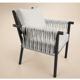 SOLACE+CO Kalina 4 Seater Garden Lounge Set - Grey + Brown - Wilko - thumbnail 4