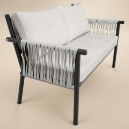 SOLACE+CO Kalina 4 Seater Garden Lounge Set - Grey + Brown - Wilko - thumbnail 5