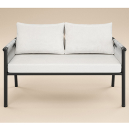 SOLACE+CO Kalina 4 Seater Garden Lounge Set - Grey + Brown - Wilko - thumbnail 3
