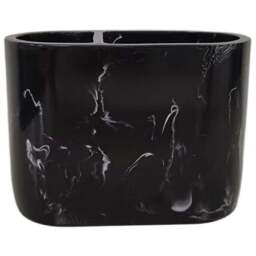Marble Toothbrush Holder - Black - Size: 13.3 x 9.8 x 6.6 - Wilko - thumbnail 1