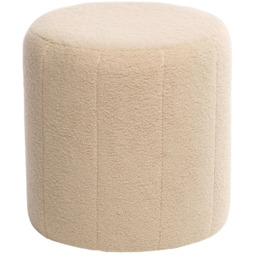 Desser Furniture Small Round Latte Boucle Fabric Pouffe - Size: 45 x 43 x 43cm - Cream - Wilko - thumbnail 3