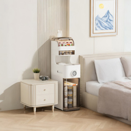 H&O Direct 5 Tier Narrow Storage Organiser with and Wheels - Size: 76 x 18 x 37.5cm - White - Wilko - thumbnail 6