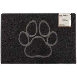 Oseasons Black Paw Embossed Doormat 60 x 40cm - Wilko - thumbnail 1