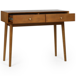 Julian Bowen Lowry 2 Drawer Writing Desk Cherry Ash - Grey - Wilko - thumbnail 5
