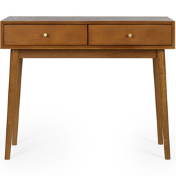 Julian Bowen Lowry 2 Drawer Writing Desk Cherry Ash - Grey - Wilko - thumbnail 4