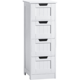 Bath Vida Priano 4 Drawer White Floor Standing Bathroom Cabinet - Size: 81 x 30 x 30cm - Wilko - thumbnail 3