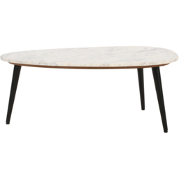 Brooklyn Opal White Marble Top Coffee Table - Brown - Wilko - thumbnail 3