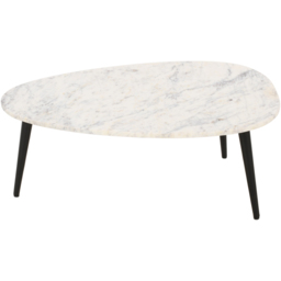 Brooklyn Opal White Marble Top Coffee Table - Brown - Wilko - thumbnail 5
