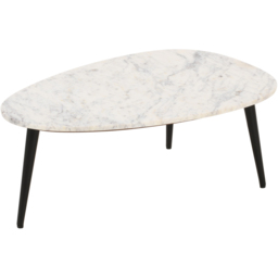 Brooklyn Opal White Marble Top Coffee Table - Brown - Wilko - thumbnail 4