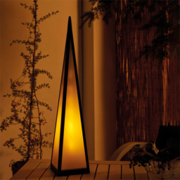 Luxform Battery-Powered Pyramid Lamp - Size: 12 x 12 x 60cm - Black - Wilko - thumbnail 3