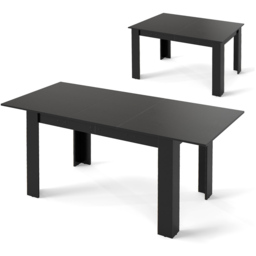 Costway 8 Seater Extendable Dining Table Black - Wilko - thumbnail 4
