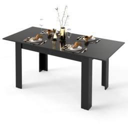 Costway 8 Seater Extendable Dining Table Black - Wilko - thumbnail 3