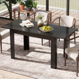Costway 8 Seater Extendable Dining Table Black - Wilko - thumbnail 5