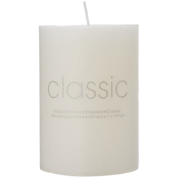 H&O Direct Unscented Paraffin Pillar Candle 6 Pack - Size: 15 x 7 x 7cm - White - Wilko - thumbnail 4