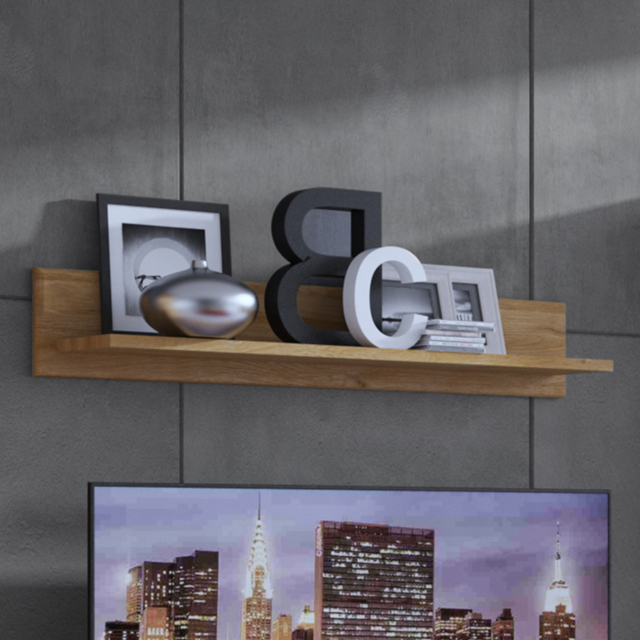 Florence Cortina 117cm Grandson Oak Wall Shelf - Size: 21 x 117 x 19cm - Brown - Furniture to Go - Wilko - image 1