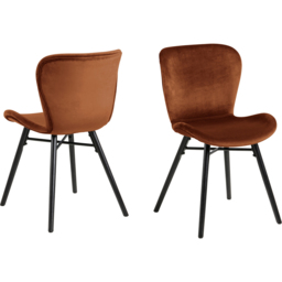 Florence Batilda Set of 2 Copper Dining Chairs - Brown - Furniture To Go - Wilko - thumbnail 5