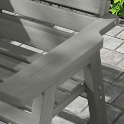 Outsunny Convertible 3 Seater Grey Wooden Bench - Size: 2 Seater - Wilko - thumbnail 5