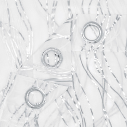 Velosso Silver Swirls Eyelet Voile Panel Curtain 150 x 183cm - Size: W 150 x D 183cm - Wilko - thumbnail 4