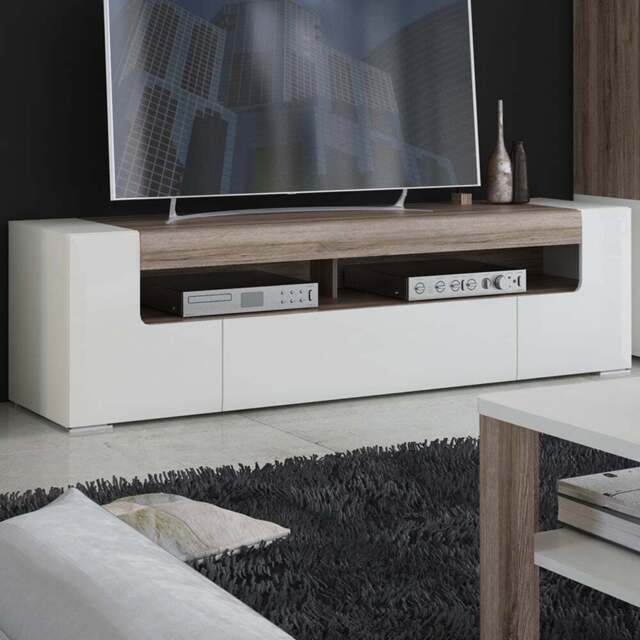 Florence Toronto 2 Door 2 Shelf Wide TV Unit - White - Furniture To Go - Wilko - image 1