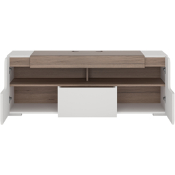 Florence Toronto 2 Door 2 Shelf Wide TV Unit - White - Furniture To Go - Wilko - thumbnail 5