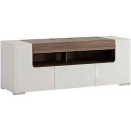 Florence Toronto 2 Door 2 Shelf Wide TV Unit - White - Furniture To Go - Wilko - thumbnail 3