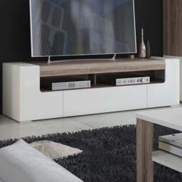 Florence Toronto 2 Door 2 Shelf Wide TV Unit - White - Furniture To Go - Wilko - thumbnail 1