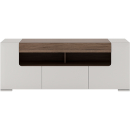 Florence Toronto 2 Door 2 Shelf Wide TV Unit - White - Furniture To Go - Wilko - thumbnail 4