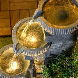 Outsunny Outdoor LED Water Fountain - Size: 57 x 27 x 31cm - Grey - Wilko - thumbnail 4