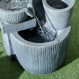 Outsunny Outdoor LED Water Fountain - Size: 57 x 27 x 31cm - Grey - Wilko - thumbnail 5