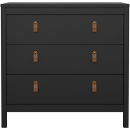 Florence Barcelona 3 Drawer Matt Black Chest of Drawers - Wilko - thumbnail 4